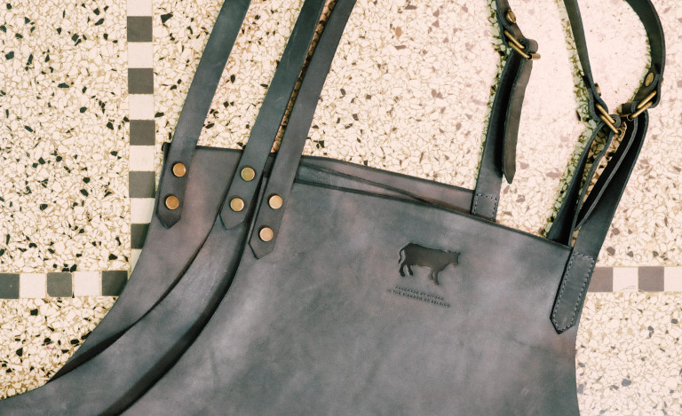 Leather aprons Dierendonck x Niyona